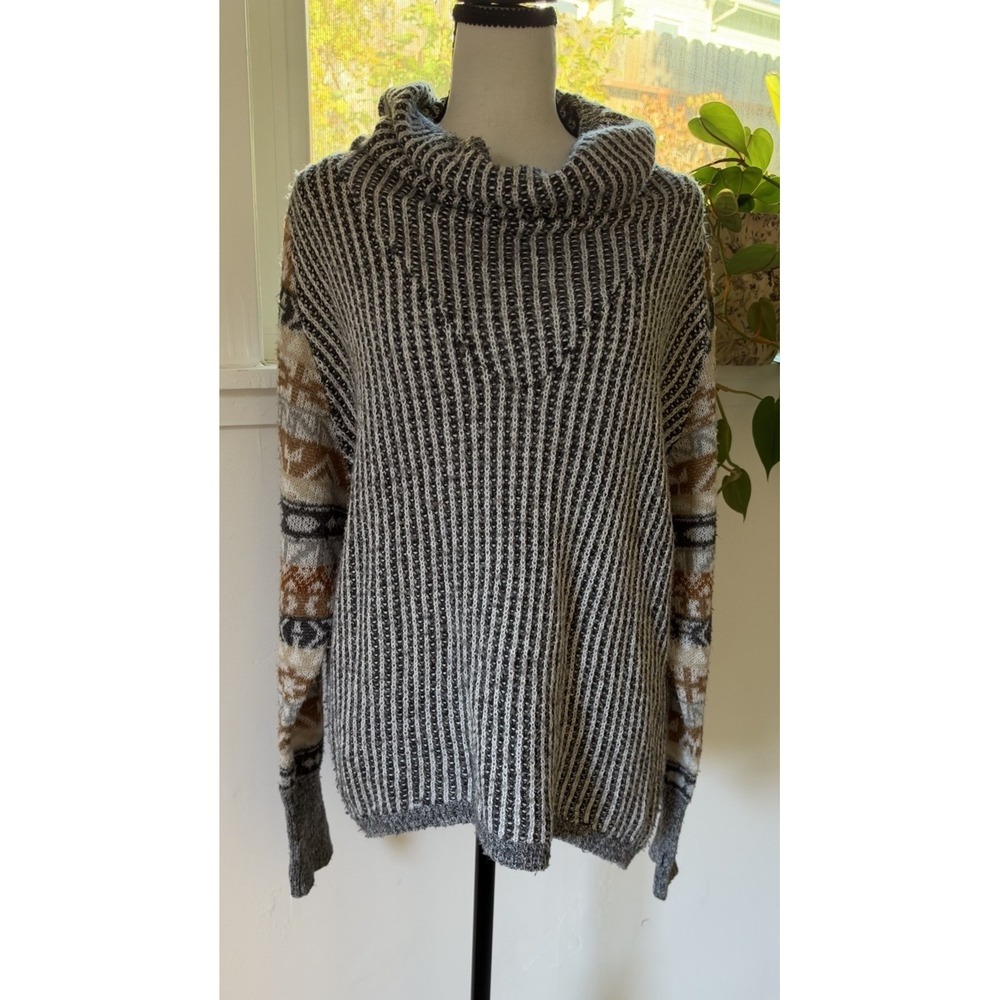 BKE Y2K Sweater Wool Blend Small Relaxed Fit Cowl Neck